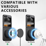 Custodia per telefono Suteni G3 Oil Wax con rotazione a 360° per Galaxy Z Flip5
