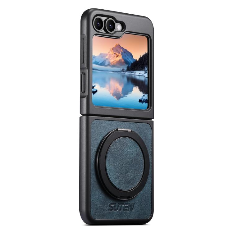 Custodia per telefono Suteni G3 Oil Wax con rotazione a 360° per Galaxy Z Flip5