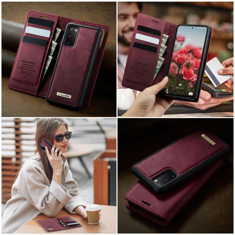 Custodia per telefono CaseMe C49 con portafoglio in pelle, magnetica, con blocco RFID e removibile., For Samsung Galaxy S20, For Samsung Galaxy S20+, For Samsung Galaxy A17, For Samsung Galaxy S24 / S25