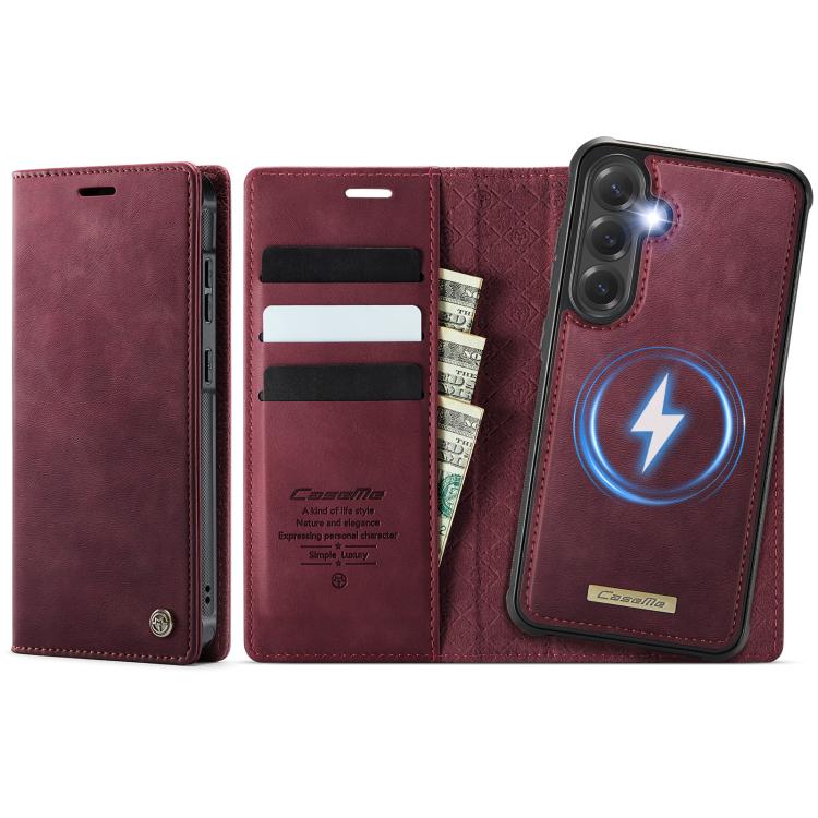 Custodia per telefono CaseMe C49 con portafoglio in pelle, magnetica, con blocco RFID e removibile., For Samsung Galaxy S24+ / S25+, For Samsung Galaxy A14 5G / M44, For Samsung Galaxy A55 / A35 5G, For Samsung Galaxy A13 / A04s