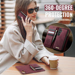 Custodia per telefono CaseMe C49 con portafoglio in pelle, magnetica, con blocco RFID e removibile., For Samsung Galaxy S24+ / S25+, For Samsung Galaxy A14 5G / M44, For Samsung Galaxy A55 / A35 5G, For Samsung Galaxy A13 / A04s