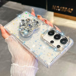 Custodia per telefono con ciondolo a forma di cuore e pietre preziose glitterate effetto diamante., For Samsung Galaxy S25 5G, For Samsung Galaxy S25+ 5G, For Samsung Galaxy S25 Ultra 5G, For Samsung Galaxy A16 5G