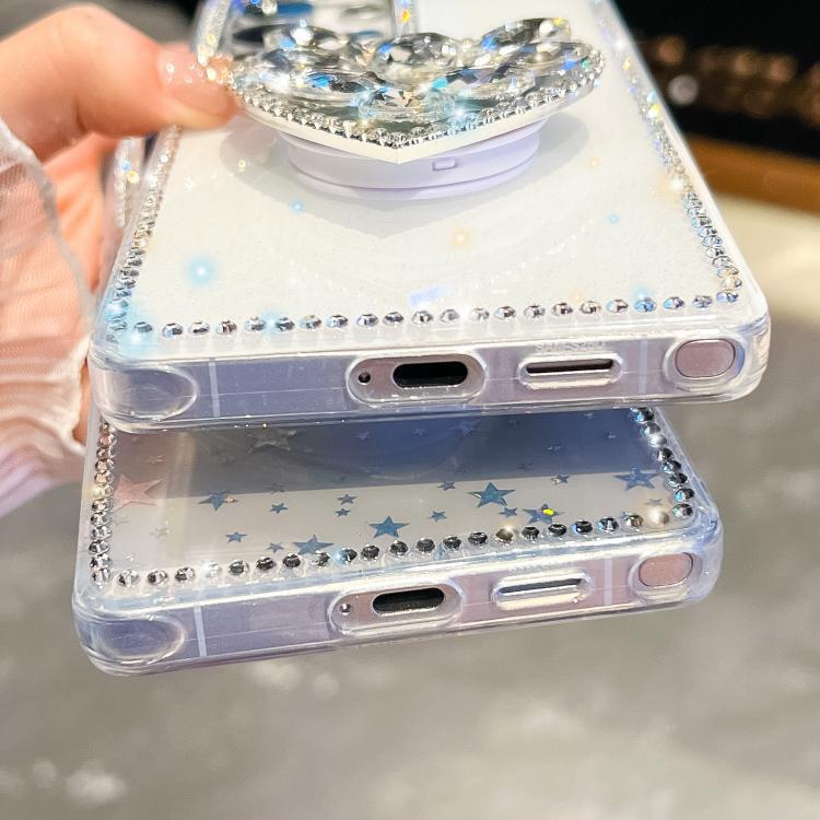 Custodia per telefono con ciondolo a forma di cuore e pietre preziose glitterate effetto diamante., For Samsung Galaxy S25 5G, For Samsung Galaxy S25+ 5G, For Samsung Galaxy S25 Ultra 5G, For Samsung Galaxy A16 5G