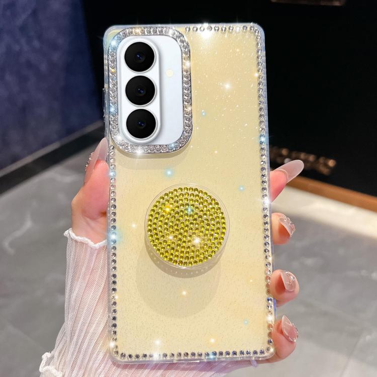 Custodia per telefono con supporto rotondo e glitter a forma di diamante, : For Samsung Galaxy S26+ 5G, For Samsung Galaxy S26 Ultra 5G, For Samsung Galaxy S26 5G, For Samsung Galaxy A07 5G