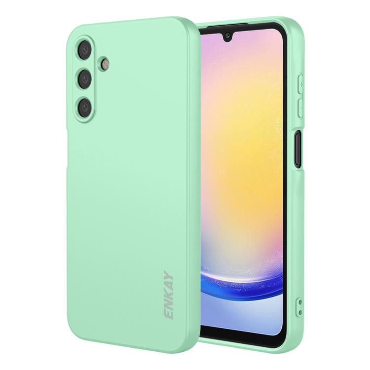 Custodia per telefono ENKAY in silicone liquido morbido e antiurto., For Galaxy A25 5G