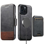 Custodia per telefono in pelle Suteni Q06S2 3 in 1 con portafoglio verticale rimovibile, MagSafe e inserti in pelle., For iPhone 13 Pro Max, For iPhone 13 Pro, For iPhone 13, For iPhone 12, For iPhone 12 Pro Max, For iPhone 12 Pro