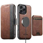 Custodia per telefono in pelle Suteni Q07S2 3 in 1 con portafoglio verticale rimovibile, MagSafe e innesto a libro., For iPhone 17 Pro Max, For iPhone 17 Pro, For iPhone 17, For iPhone Air, For iPhone 16 Pro Max, For iPhone 16 Pro, For iPhone 16 Plus  ...