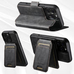 Custodia per telefono in pelle Suteni Q07S2 3 in 1 con portafoglio verticale rimovibile, MagSafe e innesto a libro., For iPhone 17 Pro Max, For iPhone 17 Pro, For iPhone 17, For iPhone Air, For iPhone 16 Pro Max, For iPhone 16 Pro, For iPhone 16 Plus  ...