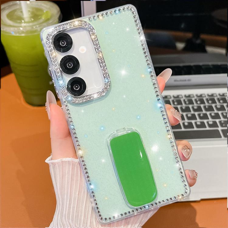 Custodia anti-caduta TPU con strass glitterati e supporto per Samsung Galaxy