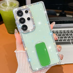 Custodia anti-caduta TPU con strass glitterati e supporto per Samsung Galaxy