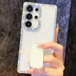 Custodia anti-caduta TPU con strass glitterati e supporto per Samsung Galaxy