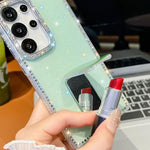 Custodia anti-caduta TPU con strass glitterati e supporto per Samsung Galaxy