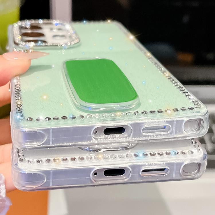 Custodia anti-caduta TPU con strass glitterati e supporto per Samsung Galaxy