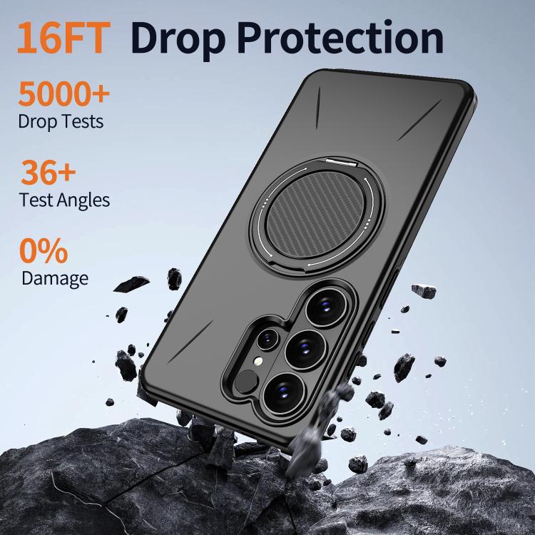 Custodia PC con supporto magnetico girevole per Galaxy S26 Ultra, S26 e A57 5G