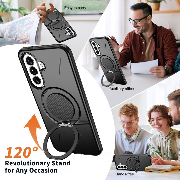 Custodia per PC con supporto magnetico girevole MagSafe per Galaxy A37 5G, A27