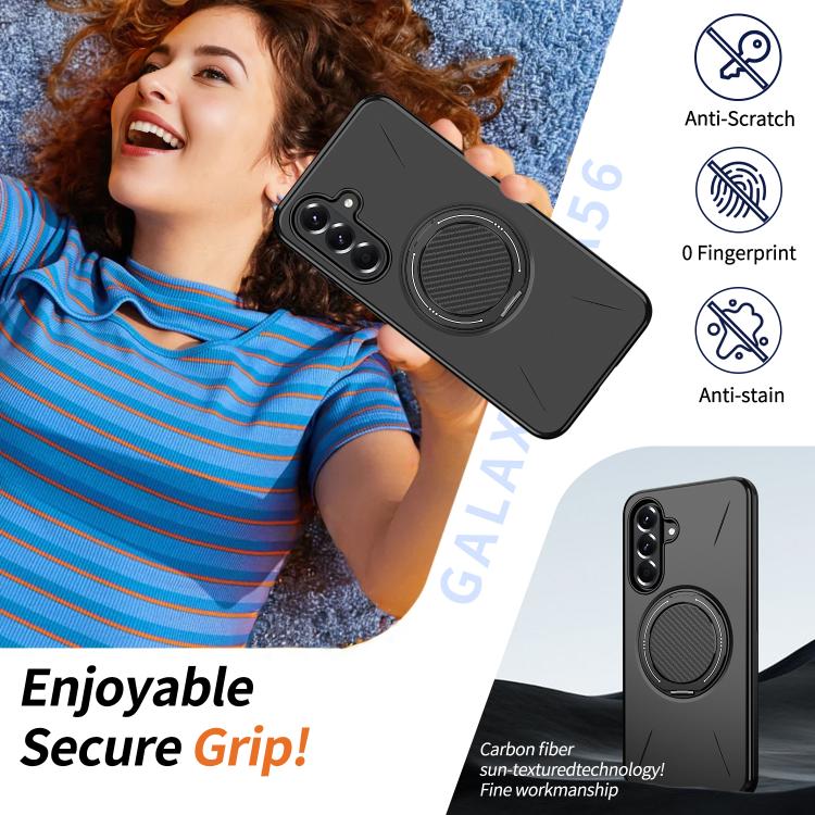Custodia per PC con supporto magnetico girevole MagSafe per Galaxy A56, A26 e