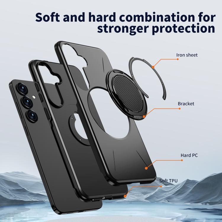 Custodia Kalebol con supporto magnetico girevole per Galaxy S25, S25+ e S25