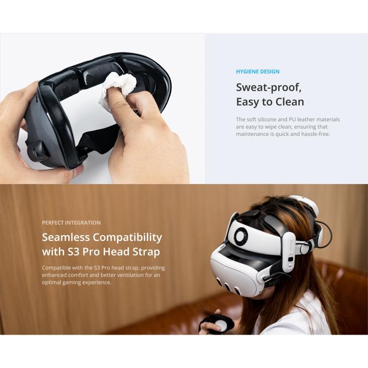 BOBOVR F3 Maschera facciale di ricambio per Meta Quest 3, imbottitura rinfrescante per visore VR., F3