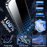 Pellicola per vetri temperati Kalebol ad alto contenuto di alluminio, serigrafata a copertura totale con bordo nero e privacy., For iPhone 11 Pro Max, For iPhone 11, For iPhone 11 Pro, For iPhone XS, For iPhone XR, For iPhone XS Max, For iPhone X      ...