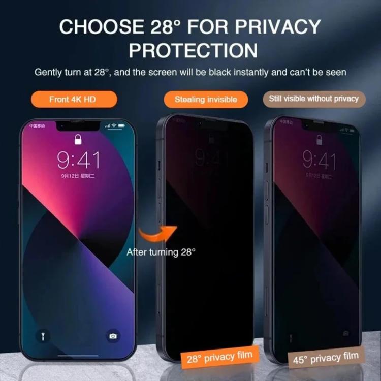 Pellicola per vetri temperati Kalebol ad alto contenuto di alluminio, serigrafata a copertura totale con bordo nero e privacy., For iPhone 11 Pro Max, For iPhone 11, For iPhone 11 Pro, For iPhone XS, For iPhone XR, For iPhone XS Max, For iPhone X      ...