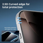 Pellicola per vetri temperati Kalebol ad alto contenuto di alluminio, serigrafata a copertura totale con bordo nero e privacy., For iPhone 11 Pro Max, For iPhone 11, For iPhone 11 Pro, For iPhone XS, For iPhone XR, For iPhone XS Max, For iPhone X      ...