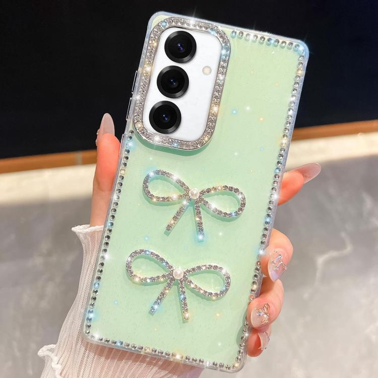 Custodia antiurto con doppio fiocco e glitter per Samsung Galaxy S24 Ultra