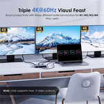 Hub USB-C Wavlink UG7701 con 3 uscite video 4K 60Hz e ricarica 10