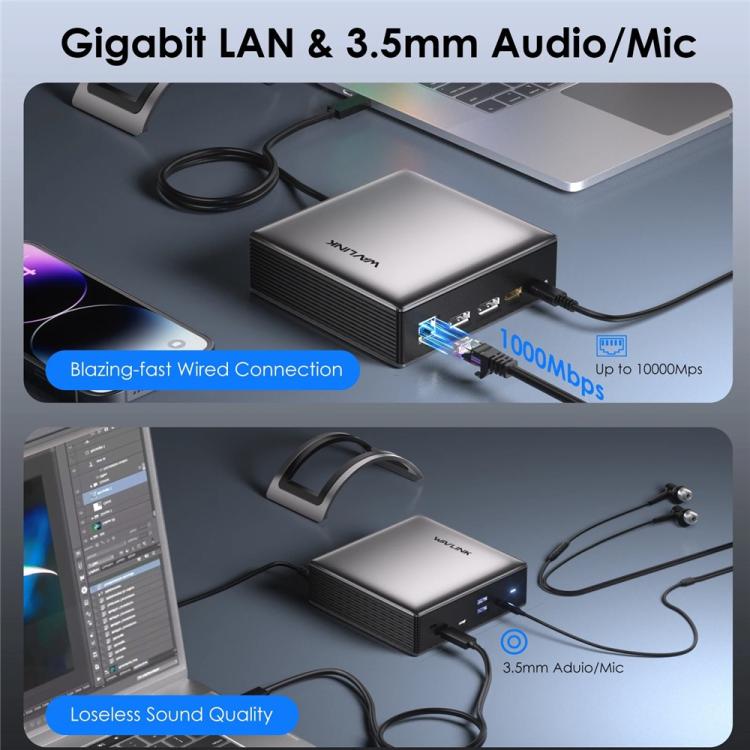 Docking station WAVLINK 140W con triplo display 8K/4K