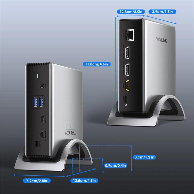 Docking station WAVLINK 140W con triplo display 8K/4K