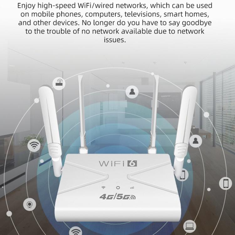 Router WiFi 6 4G LTE con 4 antenne e porta WAN singola