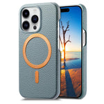 Cover posteriore per telefono in PU con texture litchi e MagSafe spazzolato., For iPhone 13 Pro Max, For iPhone 13 Pro, For iPhone 13