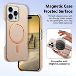 Cover posteriore per telefono in PU con texture litchi e MagSafe spazzolato., For iPhone 13 Pro Max, For iPhone 13 Pro, For iPhone 13