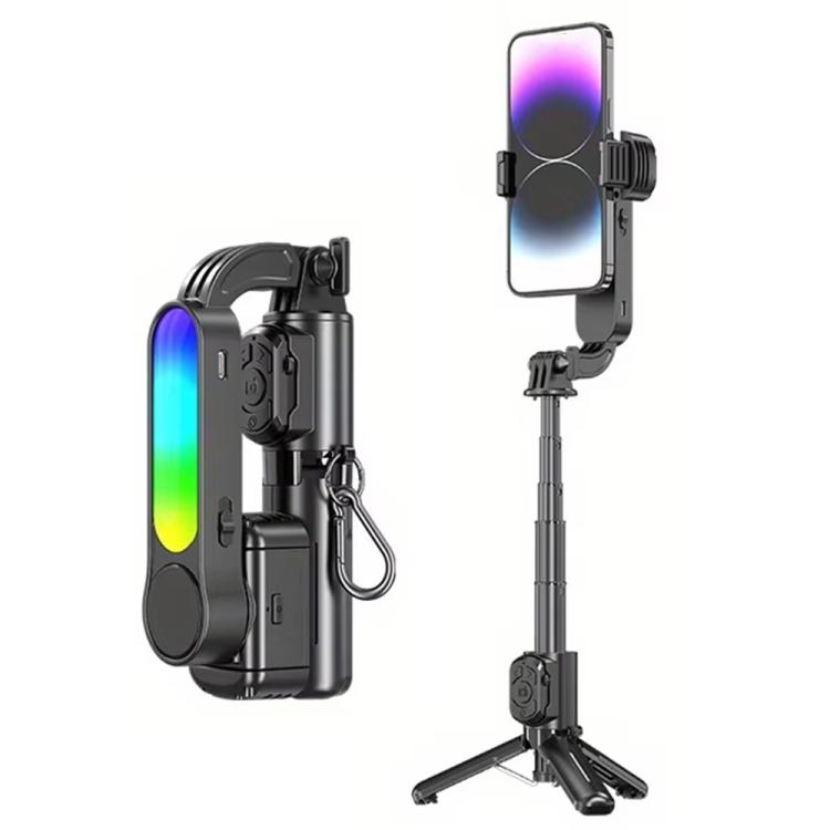Mini treppiede per selfie Q33 con telecomando, stabilizzatore anti-vibrazione e luce di riempimento., Q33