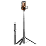 P27-D Asta per selfie portatile estensibile da 1,9 m con luce RGB, a scomparsa automatica, ideale per viaggi e momenti di relax., P27-D
