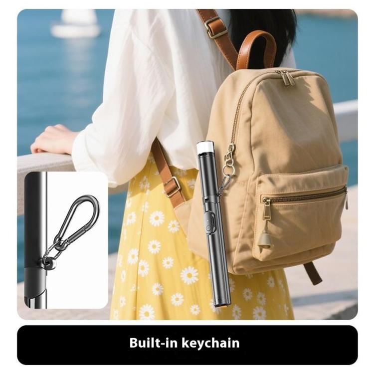 P27-D Asta per selfie portatile estensibile da 1,9 m con luce RGB, a scomparsa automatica, ideale per viaggi e momenti di relax., P27-D