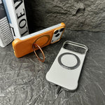 Custodia per telefono senza cornice in similpelle con supporto MagSafe., For iPhone 16 Plus, For iPhone 16, For iPhone 15 Pro Max