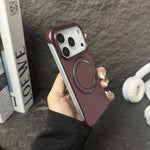 Custodia per telefono senza cornice in similpelle con supporto MagSafe., For iPhone 16 Plus, For iPhone 16, For iPhone 15 Pro Max