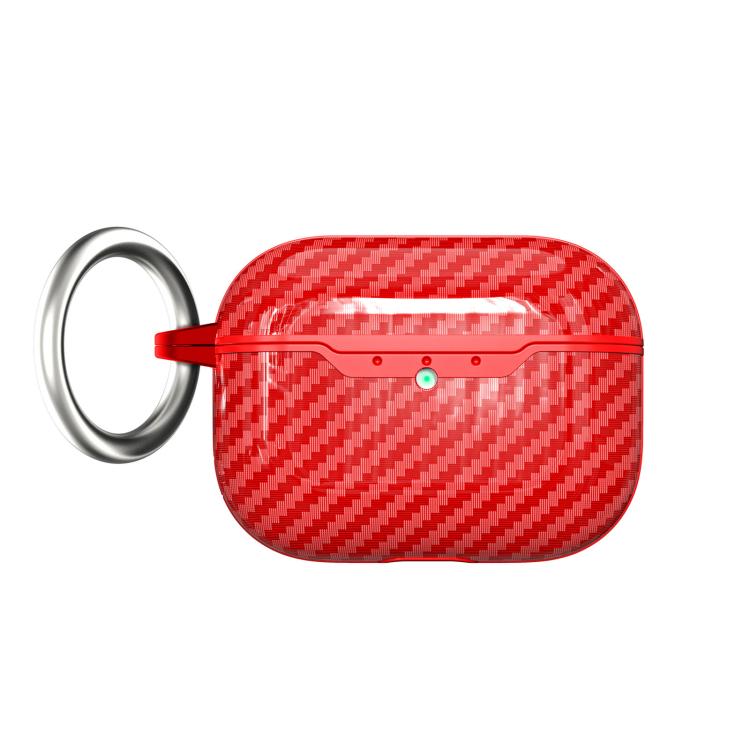 Cover protettiva TPU effetto fibra di carbonio per AirPods Pro 3