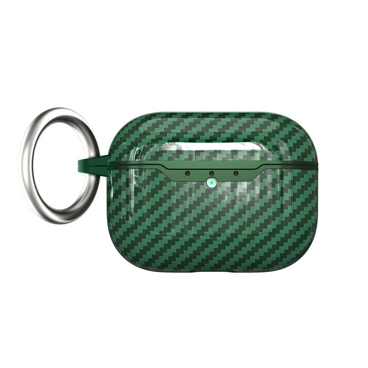 Cover protettiva TPU effetto fibra di carbonio per AirPods Pro 3