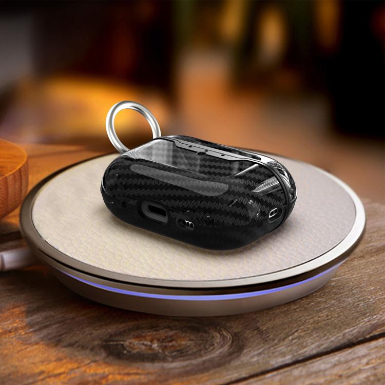 Cover protettiva TPU effetto fibra di carbonio per AirPods Pro 3