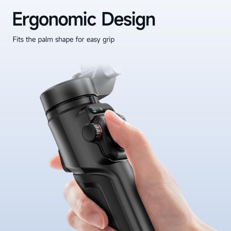 M06 Stabilizzatore gimbal portatile pieghevole con tracciamento del volto tramite IA e luce di riempimento magnetica, M06