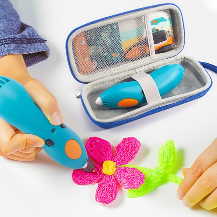 Borsa porta penna per stampa 3D 3Doodler Start+ Essentials 2024/2023 con maniglia e custodia portatile., For 3Doodler Start+ Essentials 2024 / 2023 (Blue)
