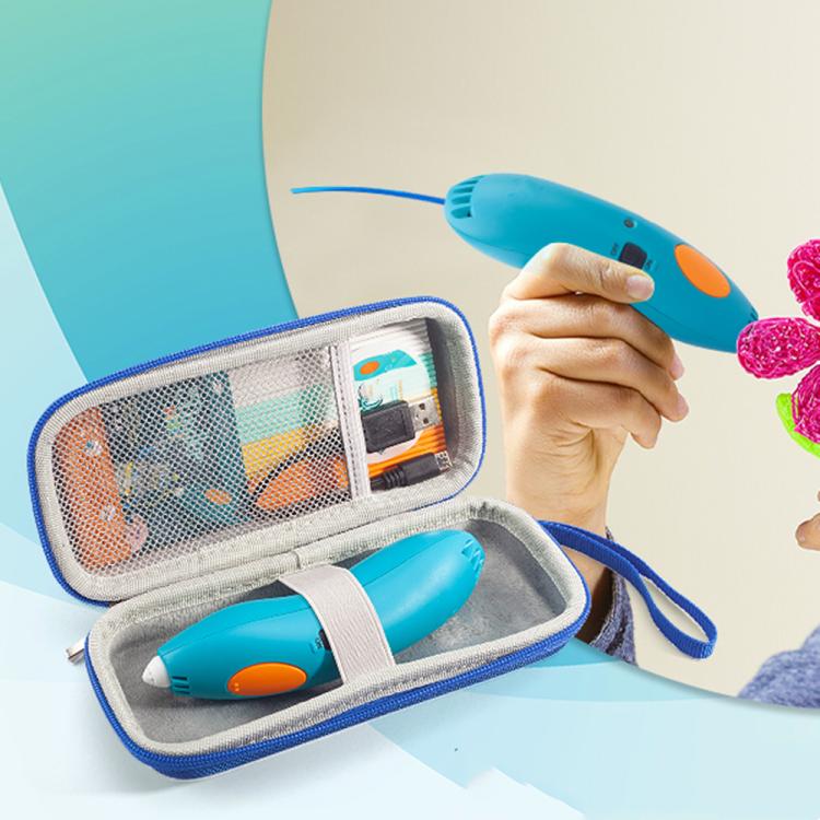Borsa porta penna per stampa 3D 3Doodler Start+ Essentials 2024/2023 con maniglia e custodia portatile., For 3Doodler Start+ Essentials 2024 / 2023 (Blue)