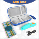 Borsa porta penna per stampa 3D 3Doodler Start+ Essentials 2024/2023 con maniglia e custodia portatile., For 3Doodler Start+ Essentials 2024 / 2023 (Blue)
