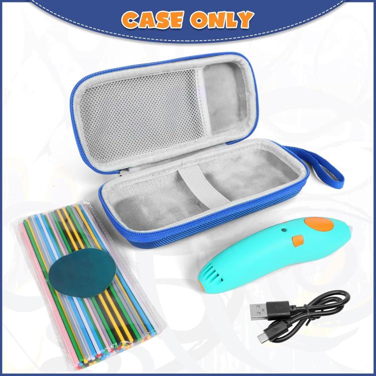 Borsa porta penna per stampa 3D 3Doodler Start+ Essentials 2024/2023 con maniglia e custodia portatile., For 3Doodler Start+ Essentials 2024 / 2023 (Blue)
