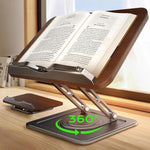 Supporto da scrivania girevole in legno per laptop e libri