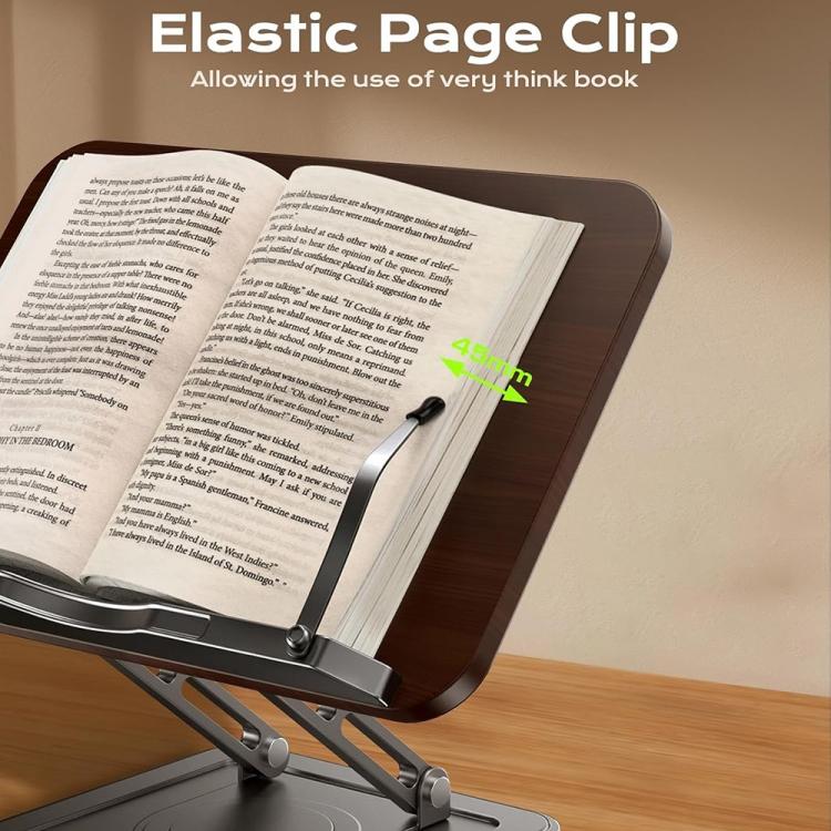 Supporto da scrivania girevole in legno per laptop e libri