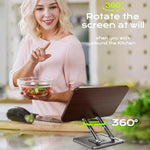 Supporto da scrivania girevole in legno per laptop e libri