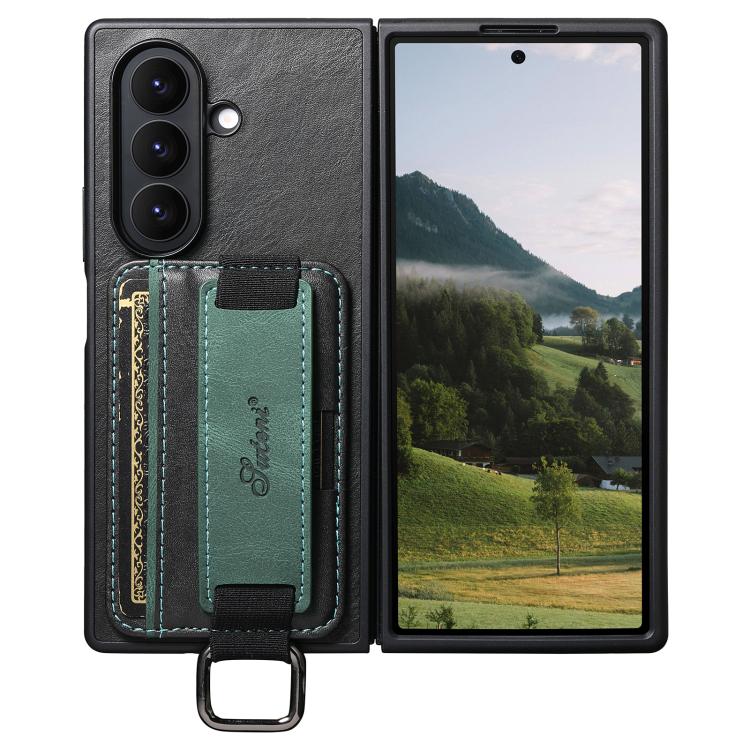 Custodia Suteni H13 con cinturino in pelle per Galaxy Z Fold8 Ultra 5G, Fold7