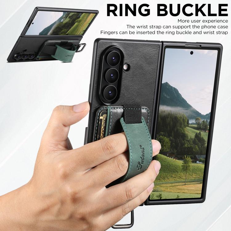 Custodia Suteni H13 con cinturino in pelle per Galaxy Z Fold8 Ultra 5G, Fold7
